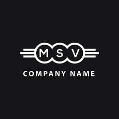 MSV  letter logo design on black background. MSV   creative initials letter logo concept. MSV  letter design.
