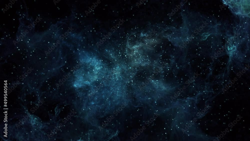 Wall mural nebula travel passing clouds and star loop. this clip is a pass galaxy with nebula clouds and camera
