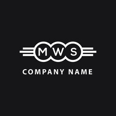 MWS  letter logo design on black background. MWS  creative initials letter logo concept. MWS  letter  design.
