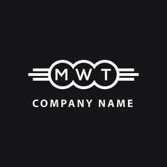 MWT  letter logo design on black background. MWT  creative initials letter logo concept. MWT  letter  design.
