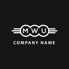 MWU  letter logo design on black background. MWU  creative initials letter logo concept. MWU  letter  design.
