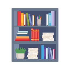 shelf with books