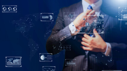 PDCAを回すビジネスマンのイメージ　成功したビジネスマンのイメージ