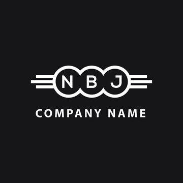 NBJ  letter logo design on black background. NBJ   creative initials letter logo concept. NBJ  letter design.
