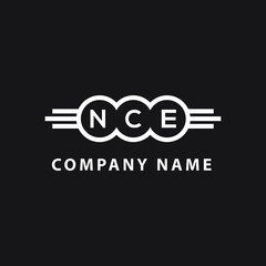 NCE  letter logo design on black background. NCE   creative initials letter logo concept. NCE  letter design.
