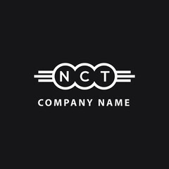 NCT  letter logo design on black background. NCT   creative initials letter logo concept. NCT  letter design.
