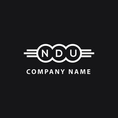 NDU  letter logo design on black background. NDU   creative initials letter logo concept. NDU  letter design.
