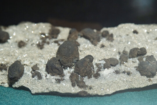 Chalkozin - a mineral from copper and sulfur. Close-up, background and texture of the mineral