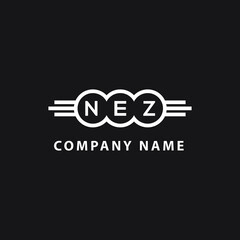 NEZ  letter logo design on black background. NEZ   creative initials letter logo concept. NEZ  letter design.
