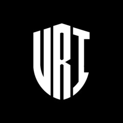 URI letter logo design. URI modern letter logo with black background. URI creative  letter logo. simple and modern letter logo. vector logo modern alphabet font overlap style. Initial letters URI  - obrazy, fototapety, plakaty