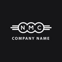 NMC letter logo design on black background. NMC  creative initials letter logo concept. NMC letter design.
