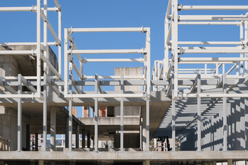 plant in the port. industrial engineering construction