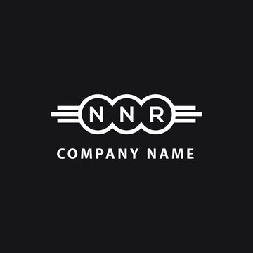 NNR letter logo design on black background. NNR  creative initials letter logo concept. NNR letter design.
