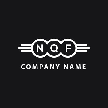 NQF letter logo design on black background. NQF  creative initials letter logo concept. NQF letter design.
