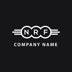 NRF letter logo design on black background. NRF  creative initials letter logo concept. NRF letter design.
