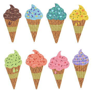 Cute Ice Cream Cone Summer Clip Art Collection	