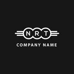 NRT letter logo design on black background. NRT  creative initials letter logo concept. NRT letter design.
