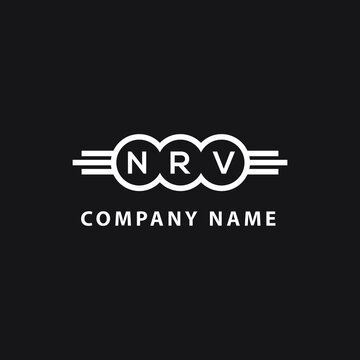 NRV letter logo design on black background. NRV  creative initials letter logo concept. NRV letter design.
