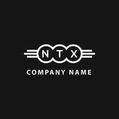 NTX letter logo design on black background. NTX  creative initials letter logo concept. NTX letter design.
