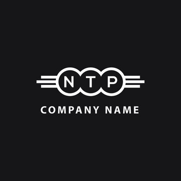 NTP letter logo design on black background. NTP  creative initials letter logo concept. NTP letter design.
