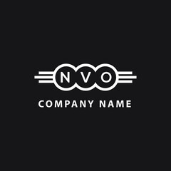 NVO letter logo design on black background. NVO  creative initials letter logo concept. NVO letter design.
