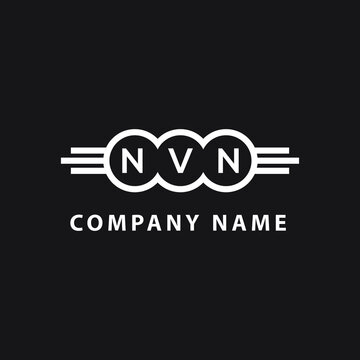 NVN letter logo design on black background. NVN  creative initials letter logo concept. NVN letter design.

