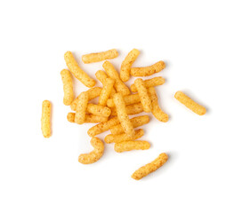 Corn Balls Isolated, Puffs with Spices