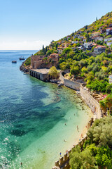 Fototapeta premium View of the Tersane and boats in Alanya, Turkey