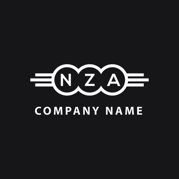 NZA letter logo design on black background. NZA  creative initials letter logo concept. NZA letter design.