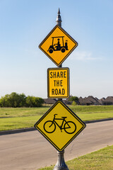 Learn hot to share the road sign