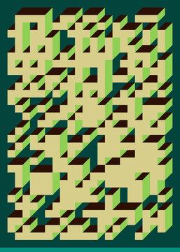 Implementation of Edward Zajec&rsquo;s &ldquo;Il Cubo&rdquo; from 1971. Essentially a Truchet tile set of 8 tiles and rules for placement art illustration