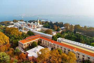 Awesome aerial view of the Topkapi Palace in Istanbul, Turkey