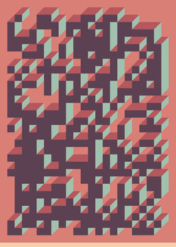 Implementation of Edward Zajec&rsquo;s &ldquo;Il Cubo&rdquo; from 1971. Essentially a Truchet tile set of 8 tiles and rules for placement art illustration