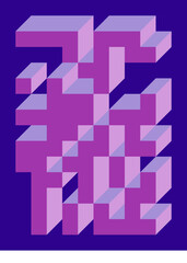 Implementation of Edward Zajec&rsquo;s &ldquo;Il Cubo&rdquo; from 1971. Essentially a Truchet tile set of 8 tiles and rules for placement art illustration