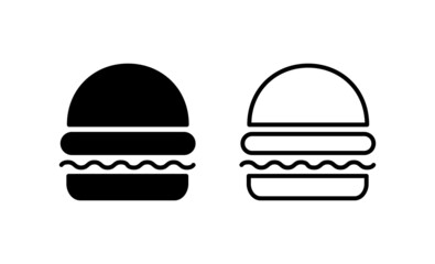 Burger icon vector. burger sign and symbol. hamburger