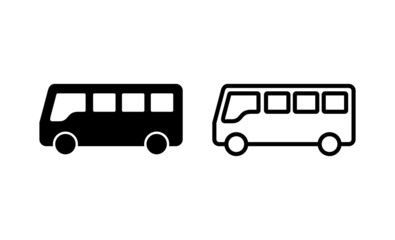 Bus icon vector. bus sign and symbol