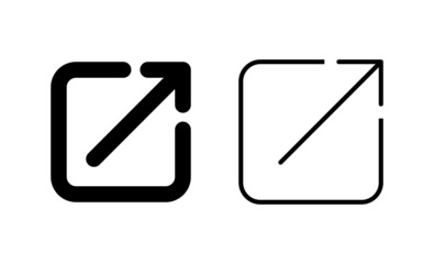 External link icon vector. link sign and symbol. hyperlink symbol