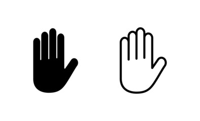 Obraz premium Hand icon vector. hand sign and symbol. palm