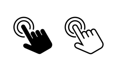 Hand click icon vector. pointer sign and symbol. hand cursor icon