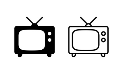 Tv icon vector. television sign and symbol