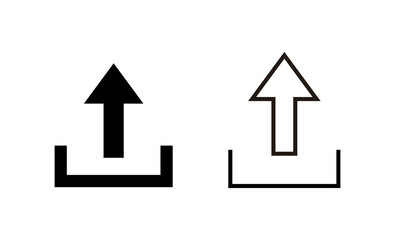 Upload icon vector. load data sign and symbol