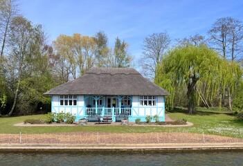 Fototapeta na wymiar Colourful house in Wroxham Norfolk England 