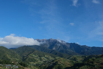 Mt Kinabalu, Mount Kinabalu view from Kundasang, Sabah, Malaysia