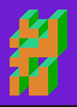 Implementation of Edward Zajec&rsquo;s &ldquo;Il Cubo&rdquo; from 1971. Essentially a Truchet tile set of 8 tiles and rules for placement art illustration