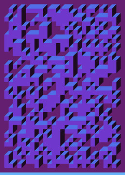 Implementation of Edward Zajec&rsquo;s &ldquo;Il Cubo&rdquo; from 1971. Essentially a Truchet tile set of 8 tiles and rules for placement art illustration
