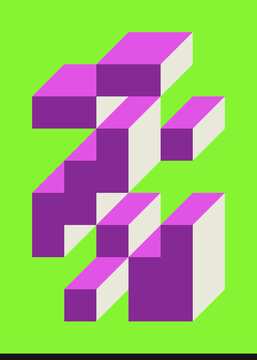 Implementation of Edward Zajec&rsquo;s &ldquo;Il Cubo&rdquo; from 1971. Essentially a Truchet tile set of 8 tiles and rules for placement art illustration