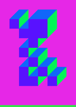 Implementation of Edward Zajec&rsquo;s &ldquo;Il Cubo&rdquo; from 1971. Essentially a Truchet tile set of 8 tiles and rules for placement art illustration