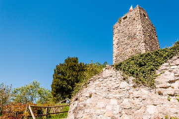 Laufenburg, Ruine, Schlossberg, Aussichtspunkt, Altstadt, Kirche St. Johann, Laufbrücke, historische Häuser, Frühling, Schweiz