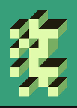 Implementation of Edward Zajec&rsquo;s &ldquo;Il Cubo&rdquo; from 1971. Essentially a Truchet tile set of 8 tiles and rules for placement art illustration
