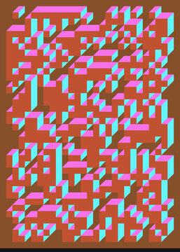Implementation of Edward Zajec&rsquo;s &ldquo;Il Cubo&rdquo; from 1971. Essentially a Truchet tile set of 8 tiles and rules for placement art illustration